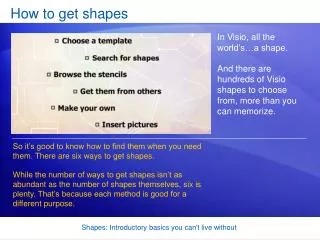 How to get shapes