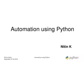 Automation using Python