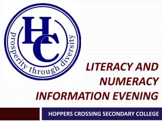 Literacy and numeracy information evening