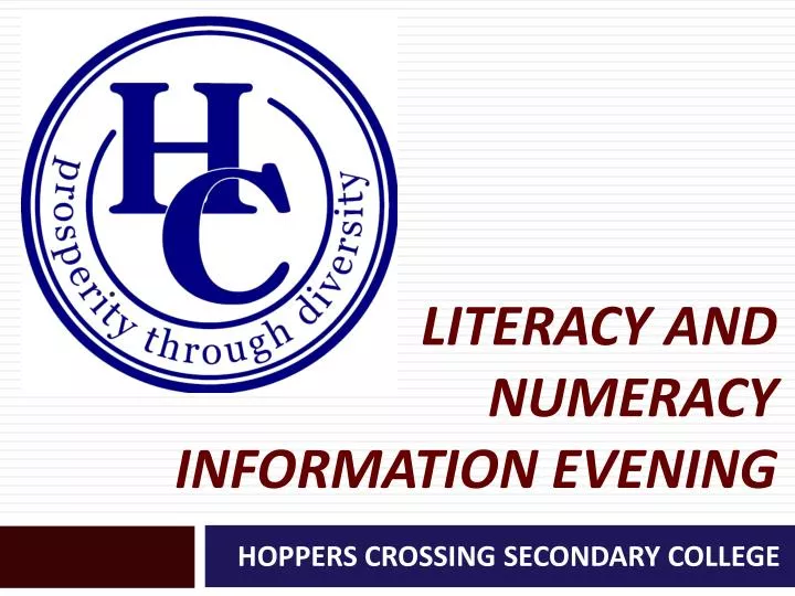 literacy and numeracy information evening
