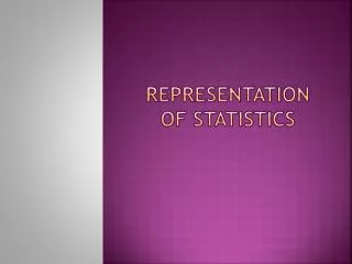 Representation of Statistics