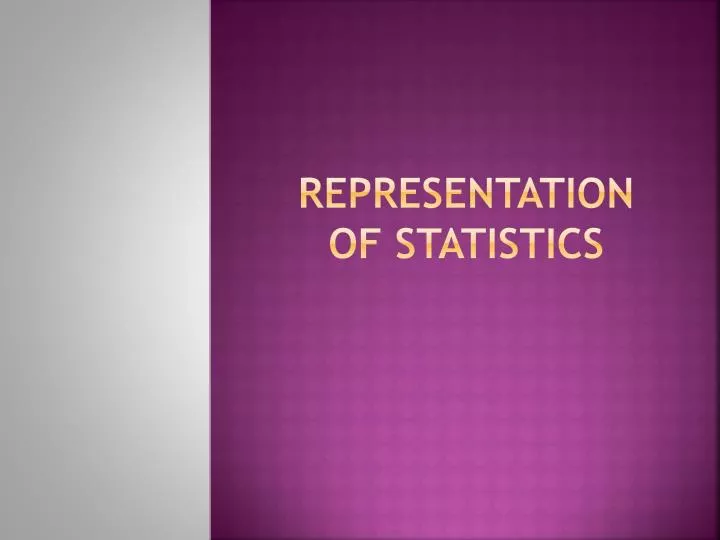 representation of statistics
