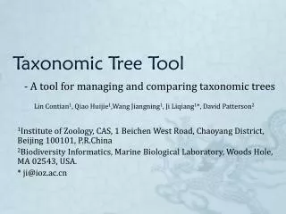 Taxonomic Tree Tool