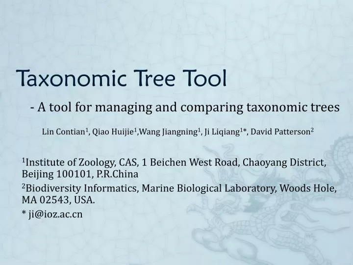 taxonomic tree tool