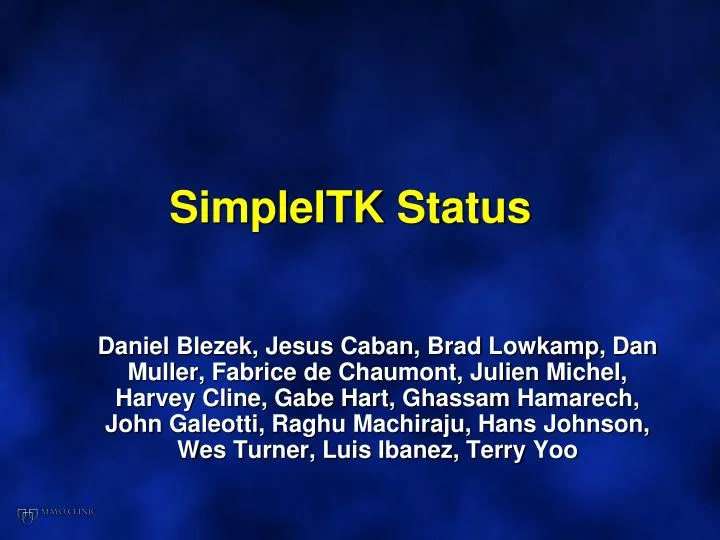 simpleitk status