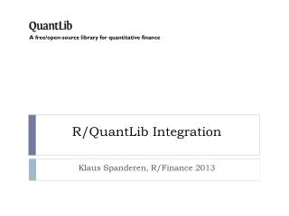 R/QuantLib Integration