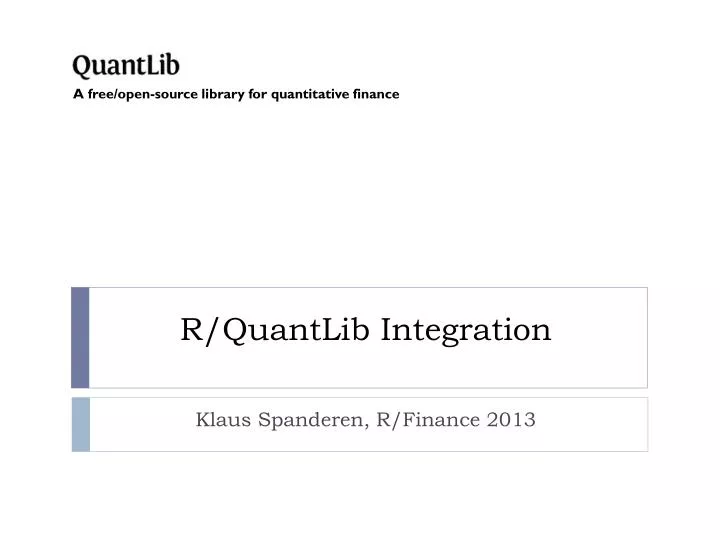 r quantlib integration