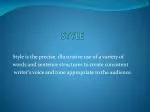 STYLE - slide 1