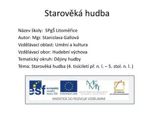 starov k hudba