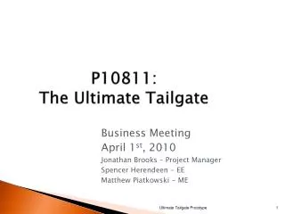 P10811: The Ultimate Tailgate