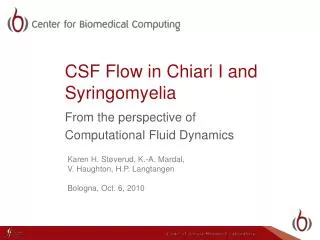 CSF Flow in Chiari I and Syringomyelia