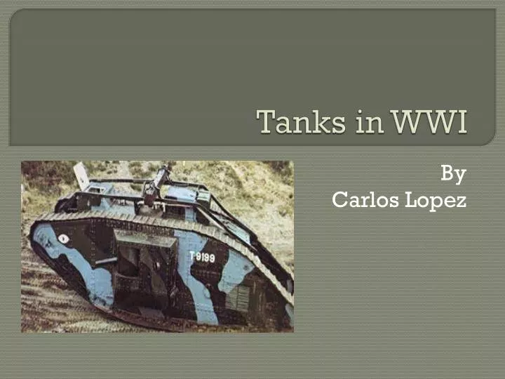 tanks in wwi