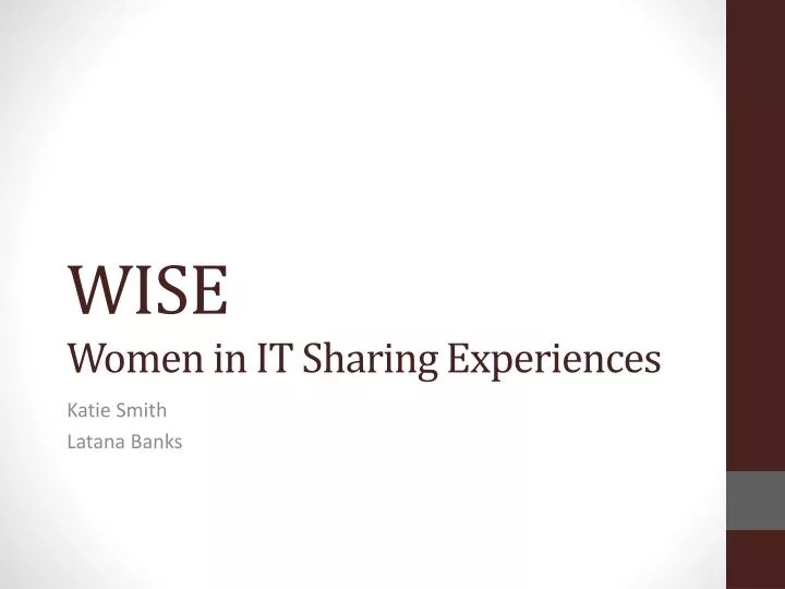 wise women in it sharing experiences