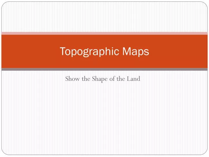 topographic maps