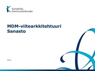 mdm viitearkkitehtuuri sanasto