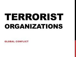 terrorist organizations