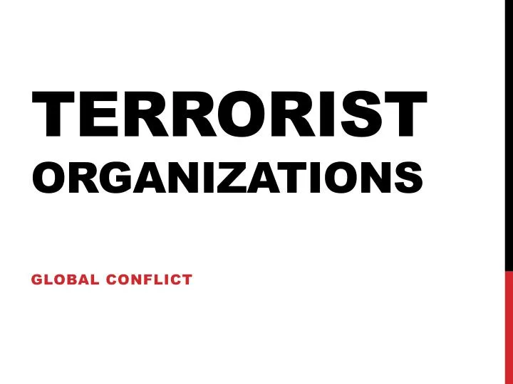 terrorist organizations