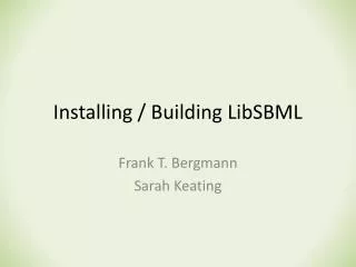 Installing / Building LibSBML