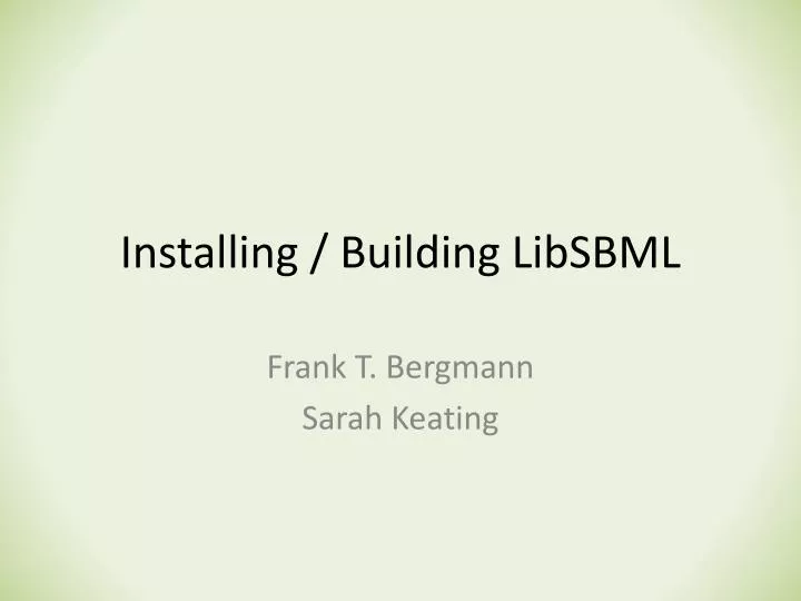 installing building libsbml
