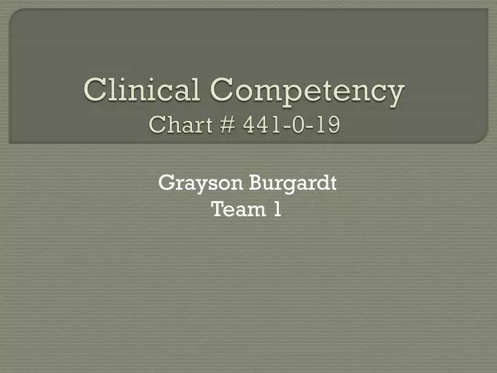 clinical competency chart 441 0 19