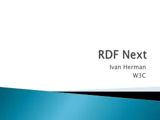 RDF Next
