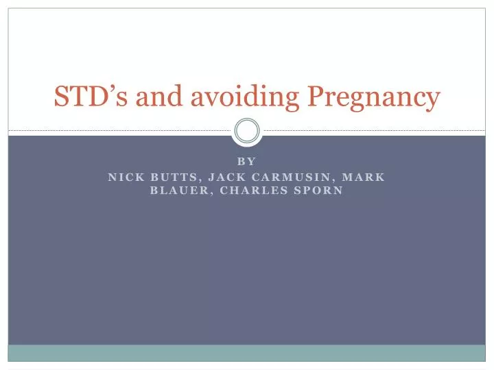 std s and avoiding pregnancy
