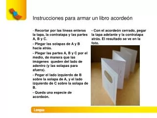instrucciones para armar un libro acorde n