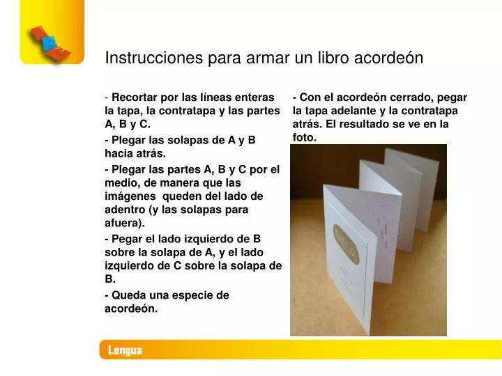 instrucciones para armar un libro acorde n