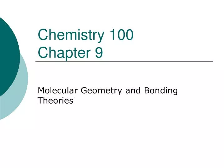 chemistry 100 chapter 9