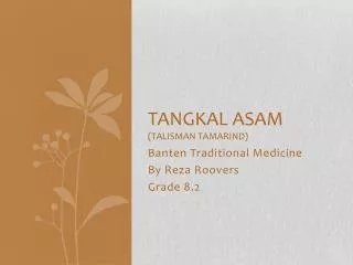 Tangkal asam (talisman Tamarind)