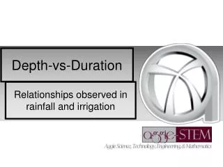 Depth- vs -Duration