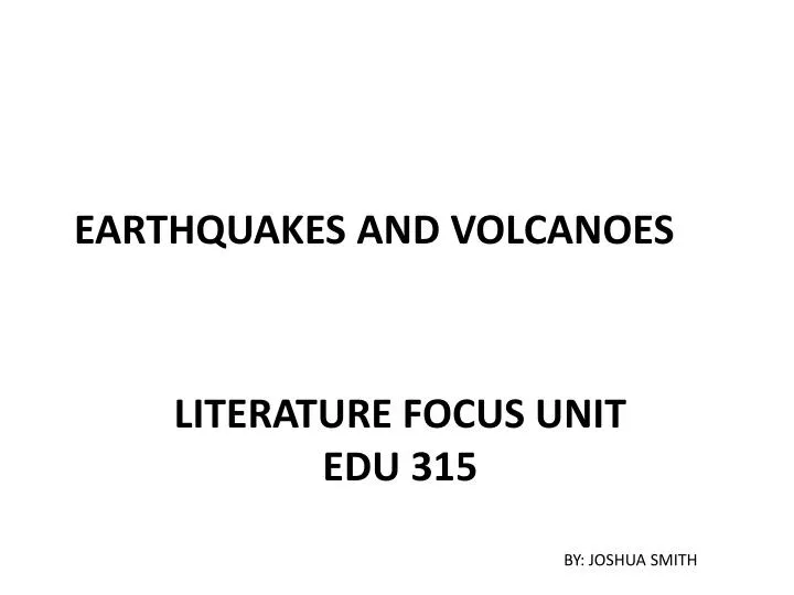 literature focus unit edu 315