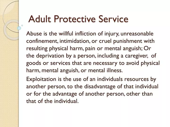 adult protective service