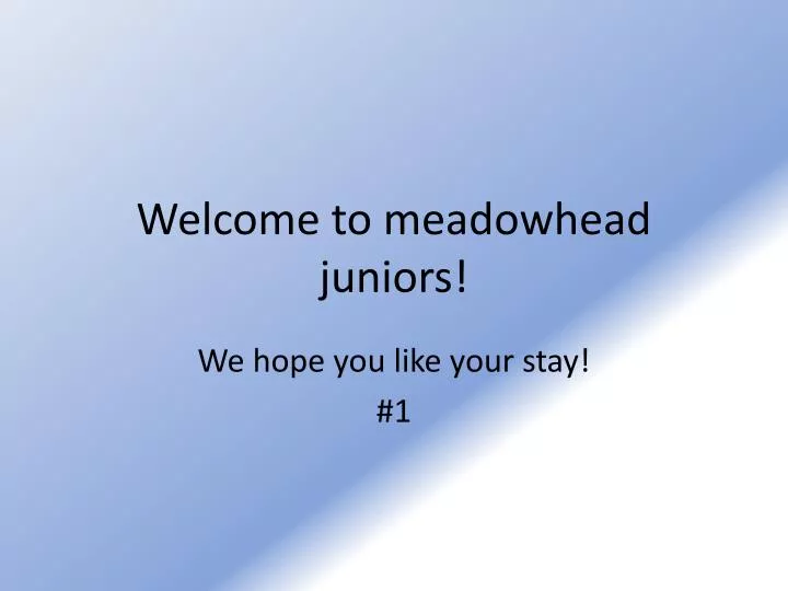 welcome to meadowhead juniors