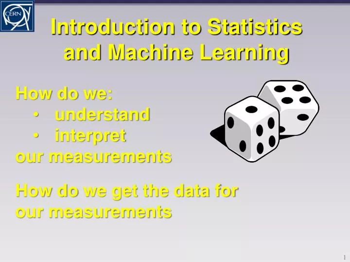 introduction to statistics and machine learning