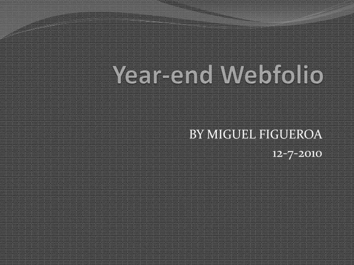 year end webfolio