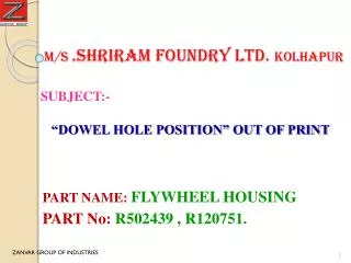 M/S .Shriram foundry ltd. kolhapur