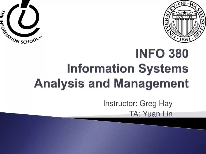 info 380 information systems analysis and management