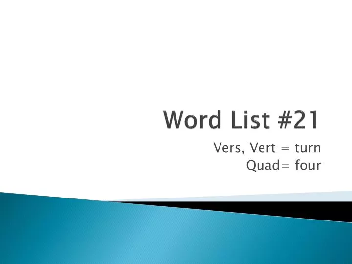 word list 21
