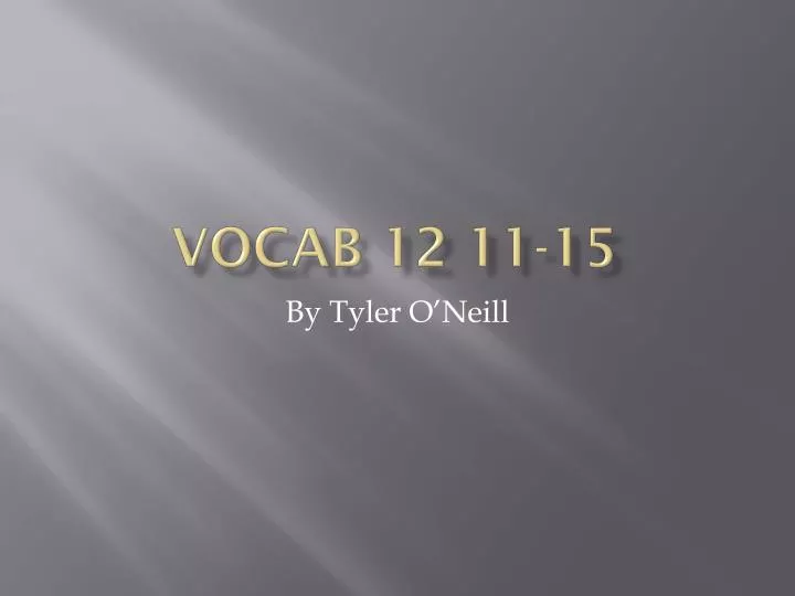 vocab 12 11 15