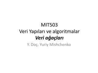 mit503 veri yap lar ve algoritmalar v eri a a lar
