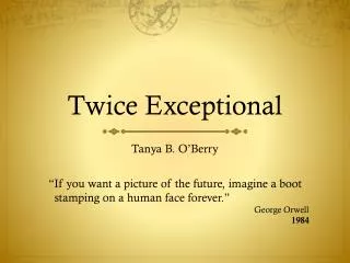 Twice Exceptional