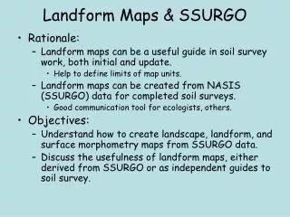 Landform Maps &amp; SSURGO