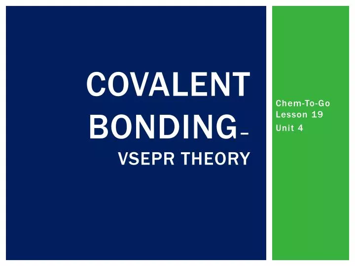 covalent bonding vsepr theory