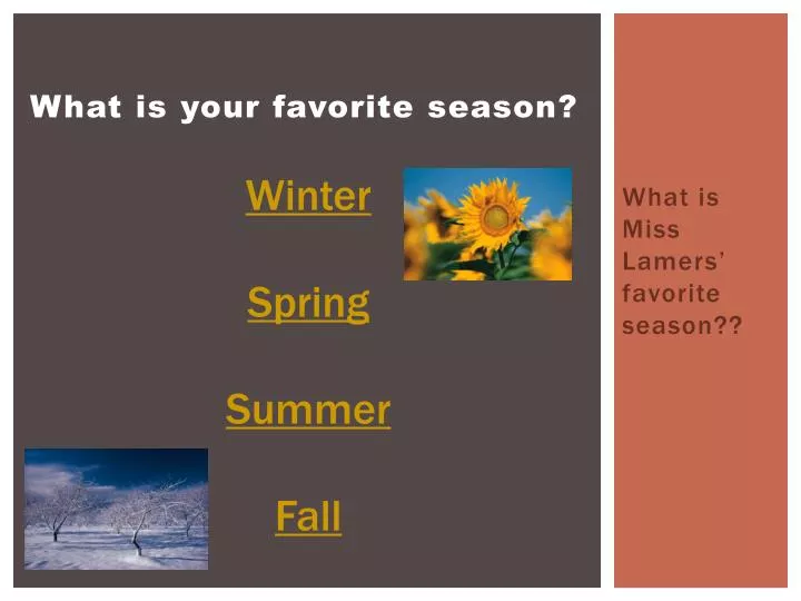 what is your favorite season