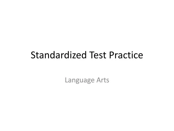 standardized test practice