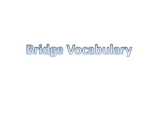 Bridge Vocabulary