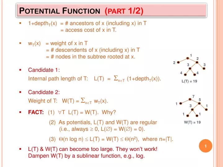 potential function part 1 2