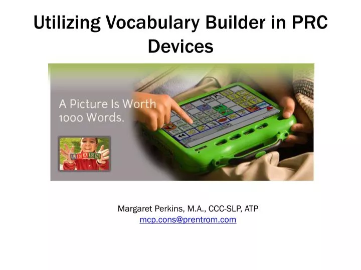 utilizing vocabulary builder in prc devices