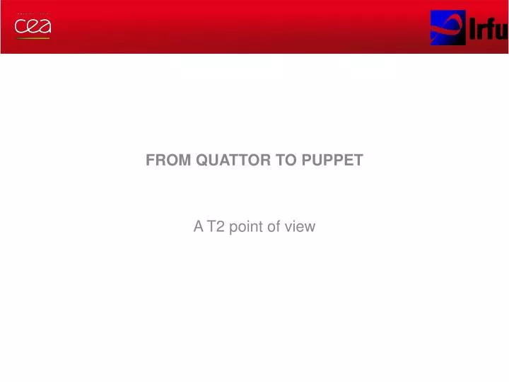 from quattor to puppet